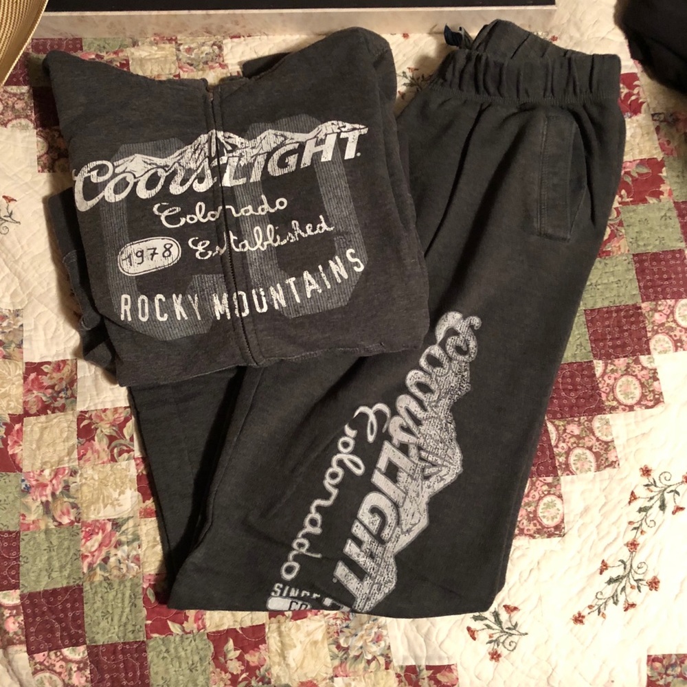 Coors light sweat suit!